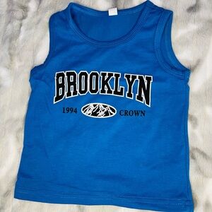 Crown Kids Tank Top in Vibrant Blue